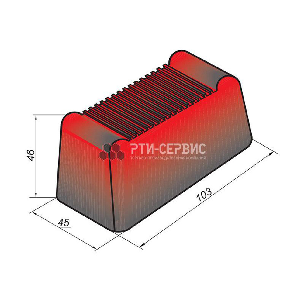 Резиновая накладка (РТИ-СЕРВИС 1061) для страховочной стойки под автомобиль 3-5 т.