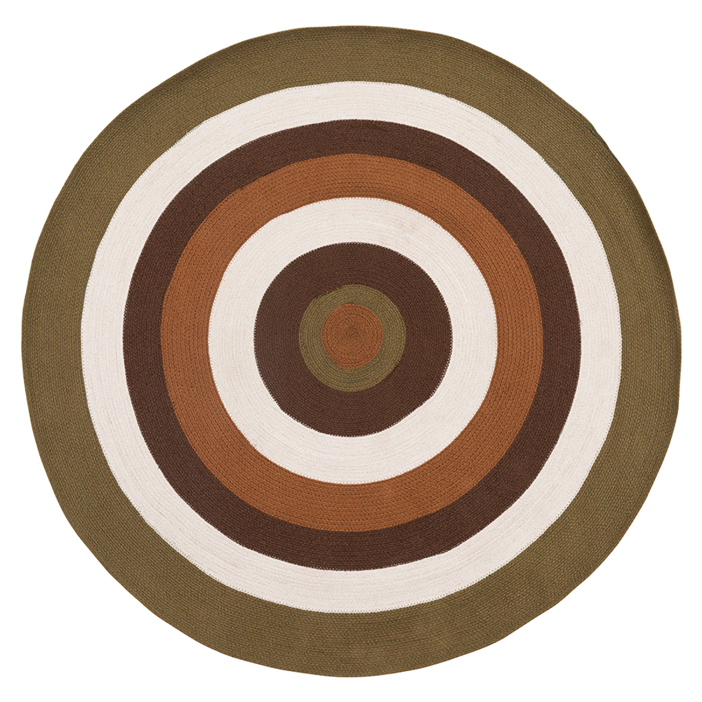 Ковер из хлопка target коричневого цвета из коллекции ethnic, D150 см