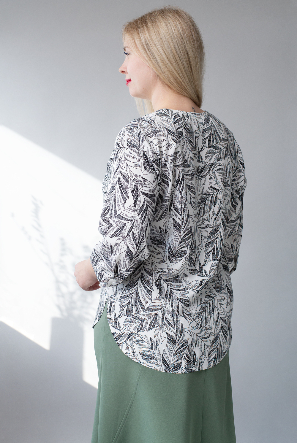 Блузка 1582А, молочный #40М091582А