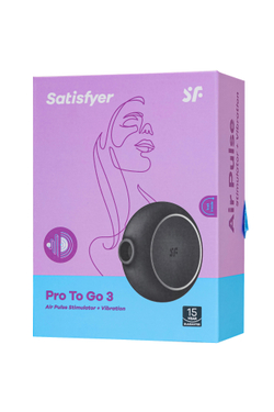 Вакуумный стимулятор клитора Satisfyer Pro To Go 3, черный
