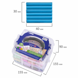 Глина полимерная запекаемая, НАБОР 36 цветов по 20 г, с аксессуарами в кейсе, BRAUBERG ART, 271164