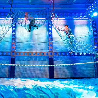 Надувная подушка «AirPit» для гимнастики и батутных центров, 10×10×3,5 м