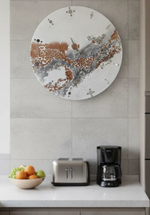 Интерьерные часы ручной работы подарочные из смолы