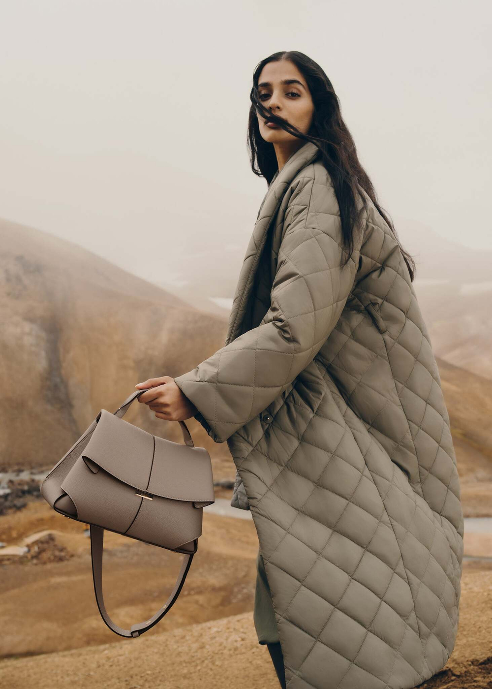 Сумка Polene Mokki EDITION TEXTURED TAUPE