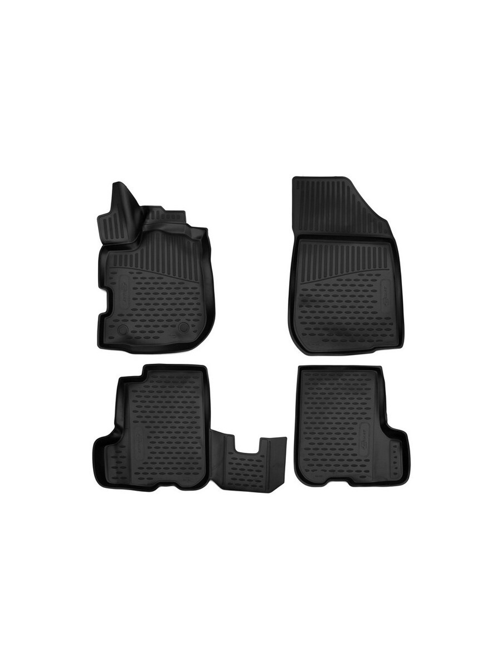 Коврики в салон для RENAULT Sandero Stepway, 2018-, хэтчбек, 4 шт. (Повышенная устойчивость, повышенная износостойкость) FORMAT.3D4155210K