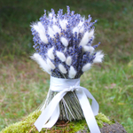Букет сухоцветов Лаванда и Лагурус белый