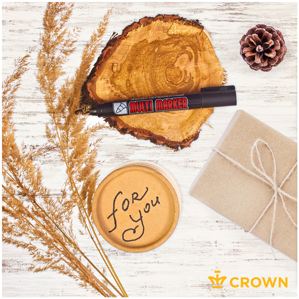 Маркер перманентный "Multi Marker" черный, 3мм