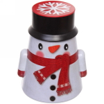 Банка жестяная 20*12,5см «Снеговик» белая