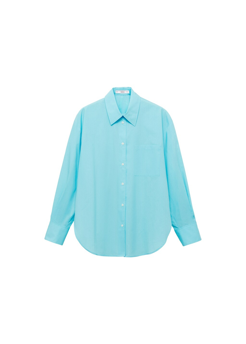 Объемная рубашка из поплина