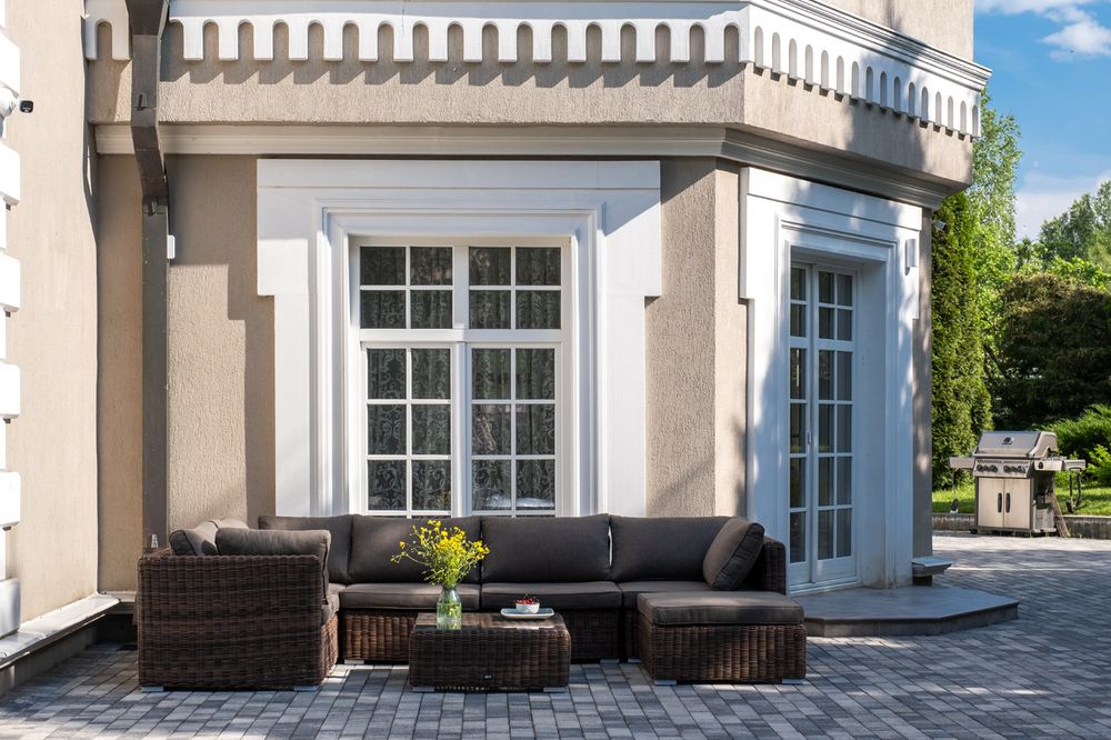 "Лунго" трансформирующаяся лаунж-зона из искусственного ротанга, цвет коричневый