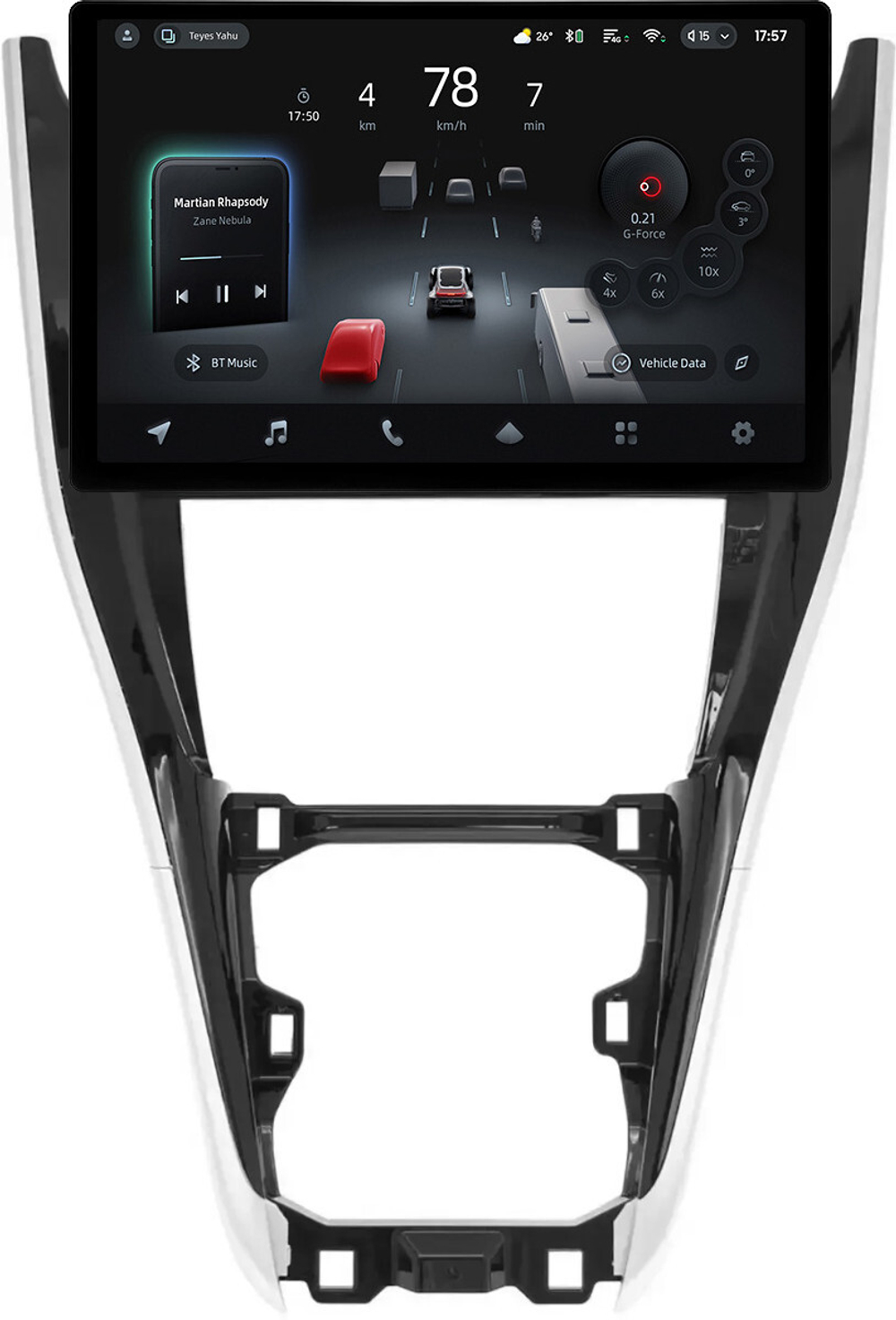 Магнитола для Toyota Harrier 3 XU60 2013-2017 (большая рамка) - Teyes CC4-PRO монитор 13" 2K QLED на Android 13, Snapdragon 778G, 8+128, AI, CarPlay, DSP, 4G SIM-слот