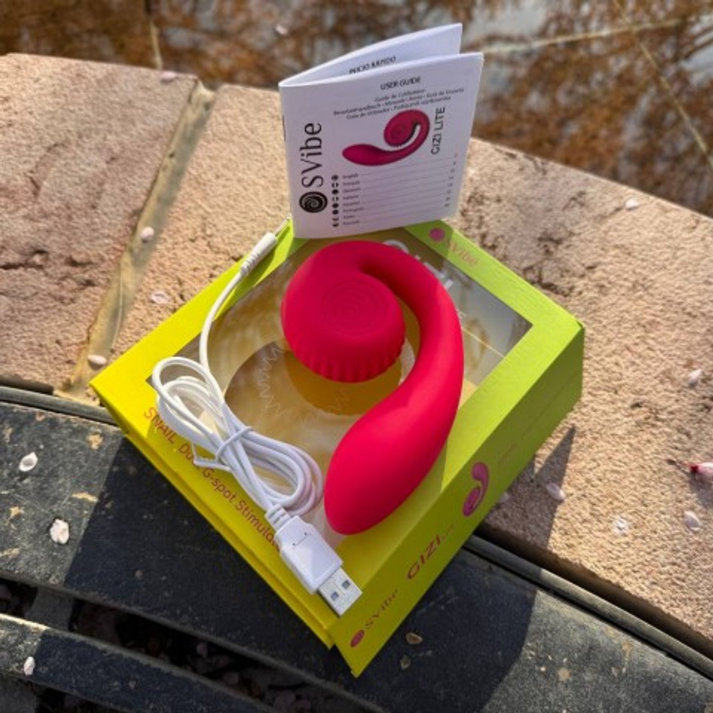Двойной стимулятор точки G SVibe Snail GIZI Lite dragonfruit (розовый)