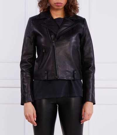 Кожаная куртка The Kooples - черный(FCUI25009K)