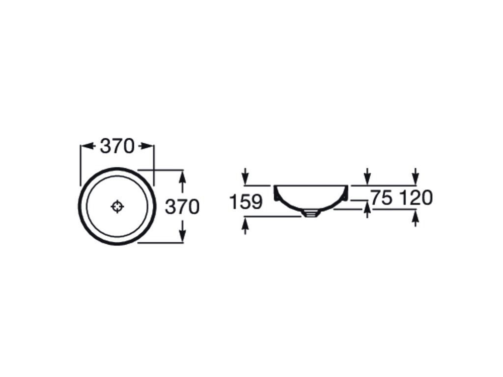 Раковина Roca Inspira round накладная 37х37, жемчужный 32752R630