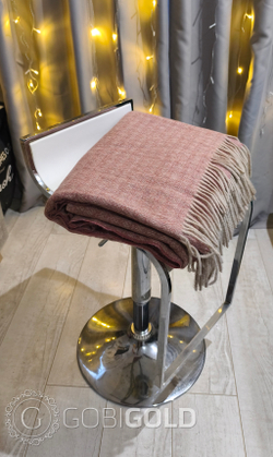 Плед из шерсти Альпаки 170x210 см. - сирень (арт. AGG004)