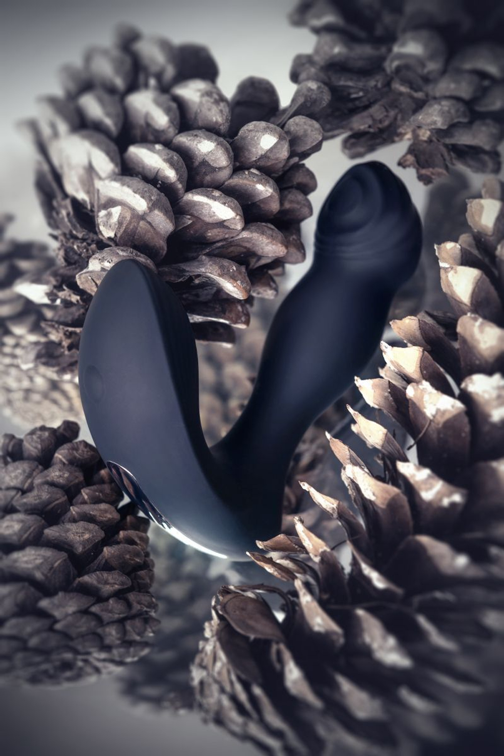 Черный вибростимулятор простаты Mounto с пультом ДУ - 12,5 см. (Цвет: черный)