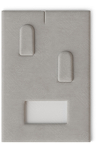 Вкладыш 05/наклонный/для колец/2 вертикальных язычка/окошко для бирки/прорезь для нитки