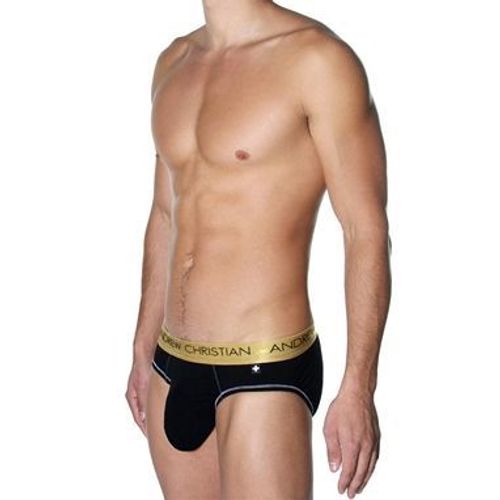 Мужские трусы брифы черные Andrew Christian Infinity Brief Black  AC27