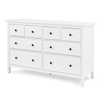 Комод с 8 ящиками деревянный, Хемнэс Hemnes/ Кымор, 160х50х96 см,белый