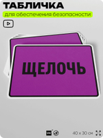 Табличка для обеспечения безопасности "Щелочь", для производства, предприятия, организаций, 40х30 см, Silver Plane x Айдентика Технолоджи