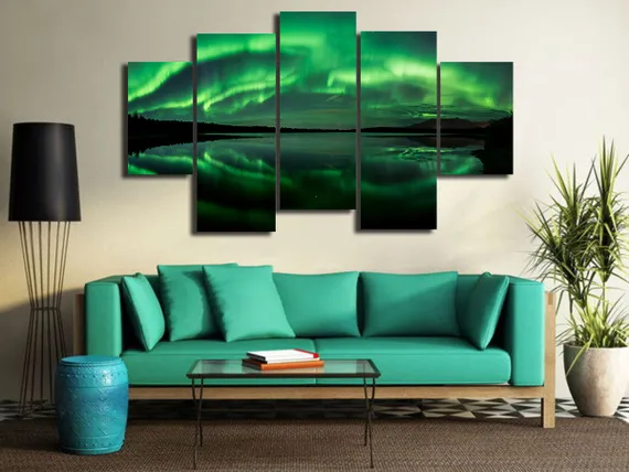 Модульная картина " Северное сияние"