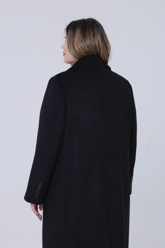 Пальто однобортное, черный