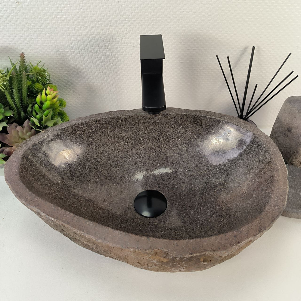 Раковина из речного камня RS-65146 49*33*15 0856