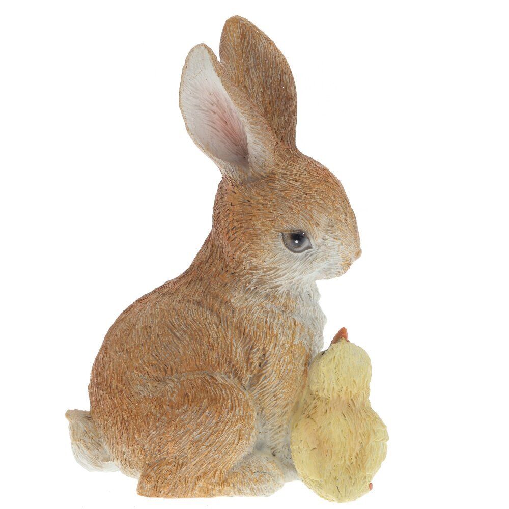 GAEM Фигурка декоративная "Заяц с цыпленком", L9 W8 H12,5 см