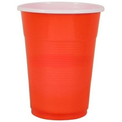 Стакан 200 мл одноразовый Экстра (красно-белый) МОПС (80/2800 шт.)