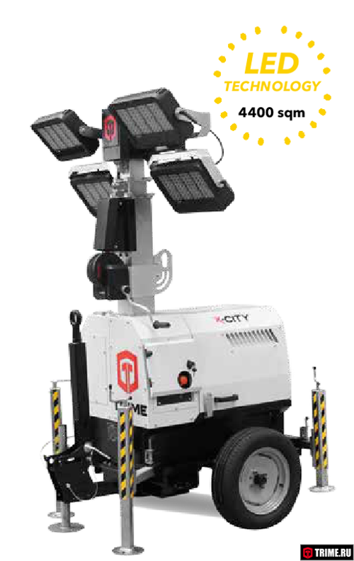 Осветительная мачта TRIME X-CITY 4X320W LED дизельная - [8 м / Yanmar]