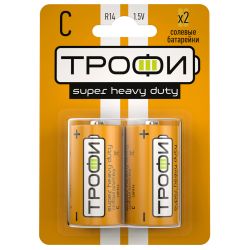 Батарейки Трофи R14-2BL SUPER HEAVY DUTY Zinc