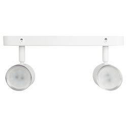 Светильник настенно-потолочный спот ЭРА OL35-2 WH MR16 GU10 IP20 белый хром