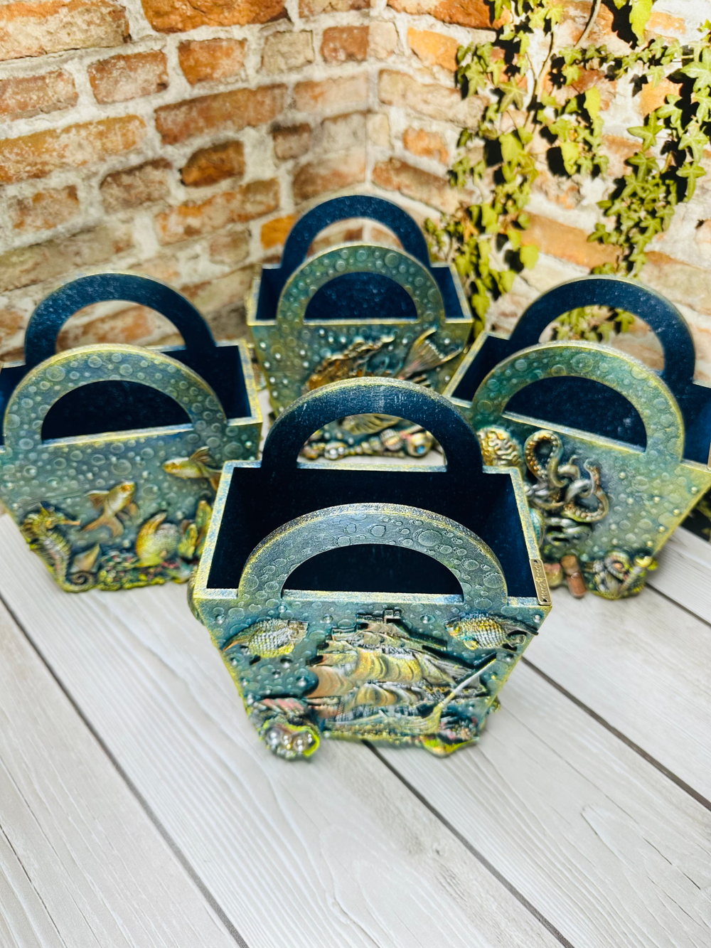 Набор корзиночек в морском стиле