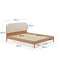 Кровать Octavia из ясеневой фанеры с белым мягким изголовьем 180x200 см