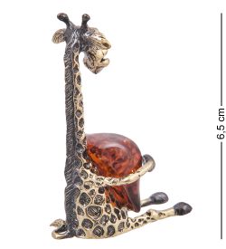 Народные промыслы AM-4096 Фигурка «Жираф Мелман» (латунь, янтарь)