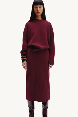 ZARA ОДНОТОННЫЙ СВИТЕР, ЦВЕТ БУРГУНДСКОГО ВИНА