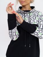 920 Платье "Черный/буквы/зеленый" SveTekst (Акция)