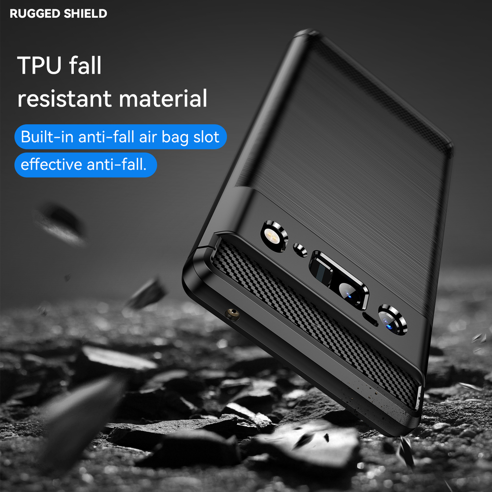 Мягкий защитный чехол под карбон для Google Pixel 6 Pro, серии Carbon от Caseport