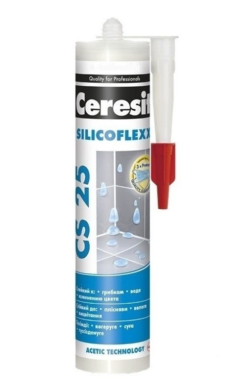 Герметик-затирка силиконовая Ceresit CS 25 Silicoflexx, темно-коричневый, 280мл, 262662