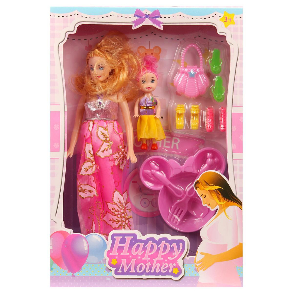 Кукла тип Модель с ребенком коробка ZR-506C