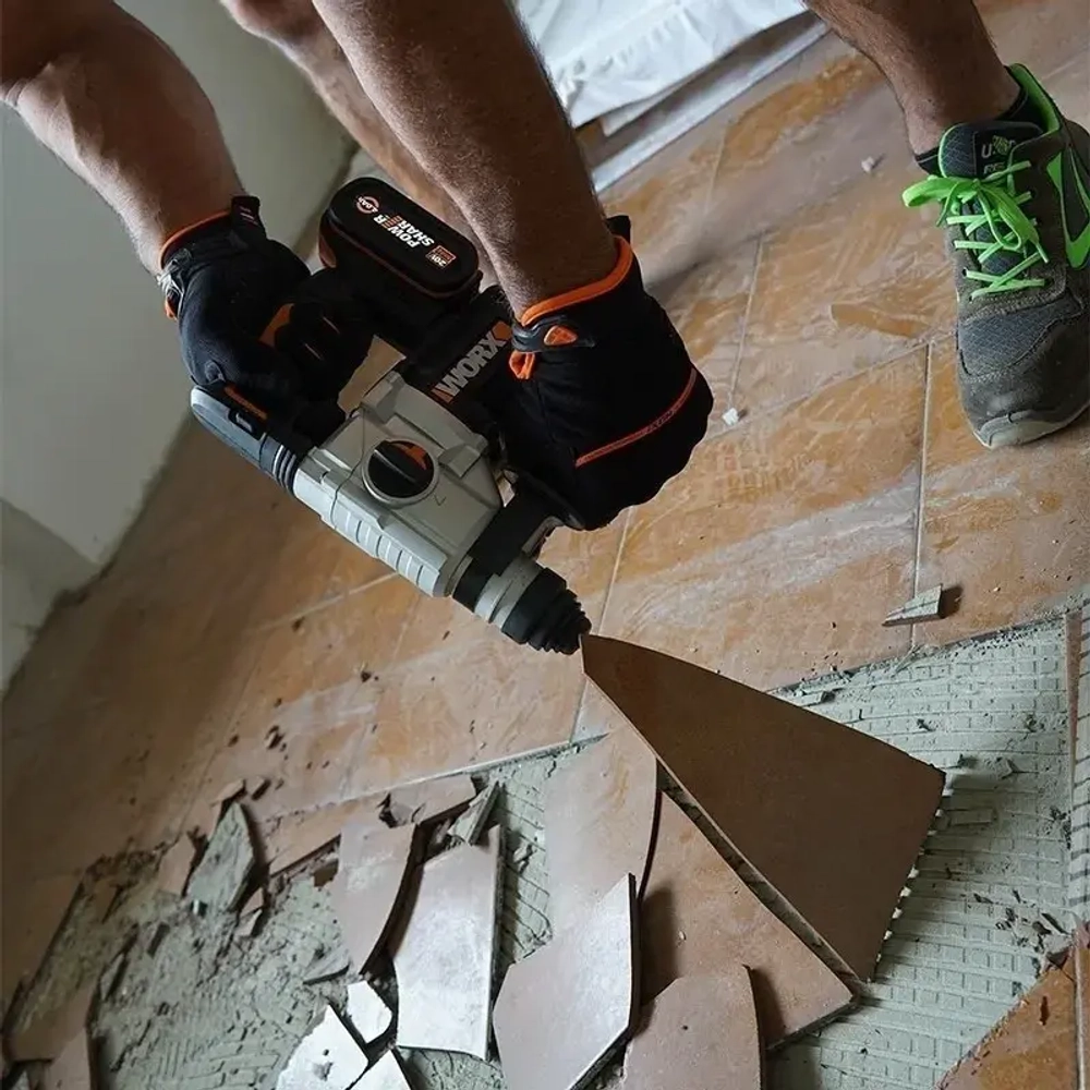 WORX WX392 аккумуляторный перфоратор (2 x 4 Ач, ЗУ)