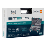 Набор инструментов, 1/2", 1/4", CrV, пластиковый кейс 82 предмета Stels