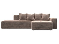 Диван угловой Лига-079 угол правый ВЕЛЮР TOWER 05 бежевый