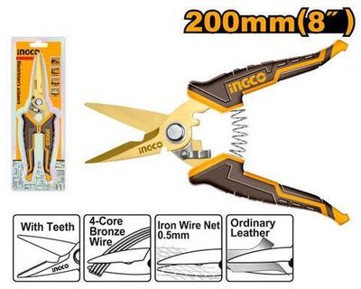 Универсальные ножницы 200 мм SUPER INGCO HES0188