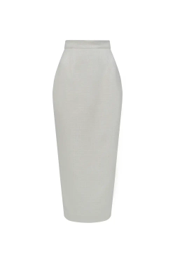 Белая юбка-карандаш миди