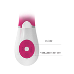 Розовый вибратор Felix с клиторальным стимулятором - 20,5 см.