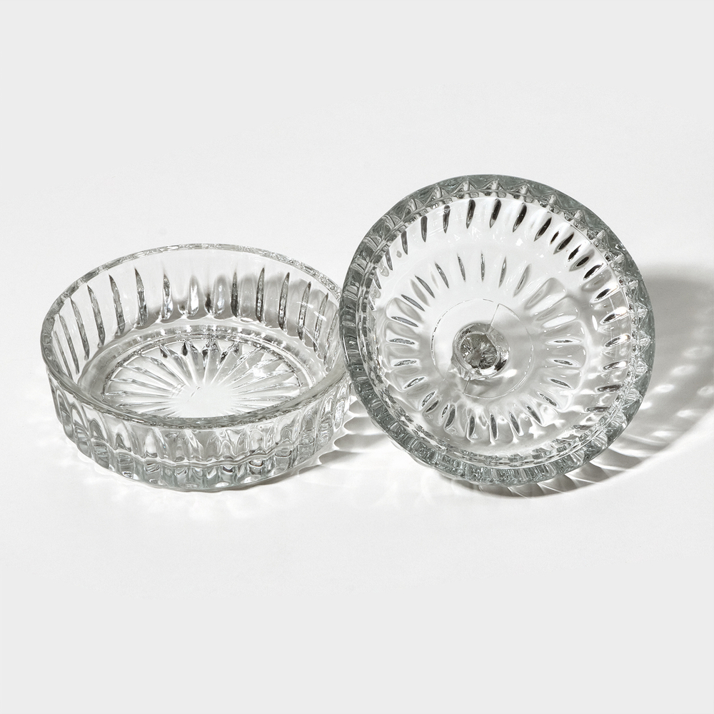 Сахарница ZARRIN, 300 мл, d=13 см, h=11 см, стекло, прозрачная