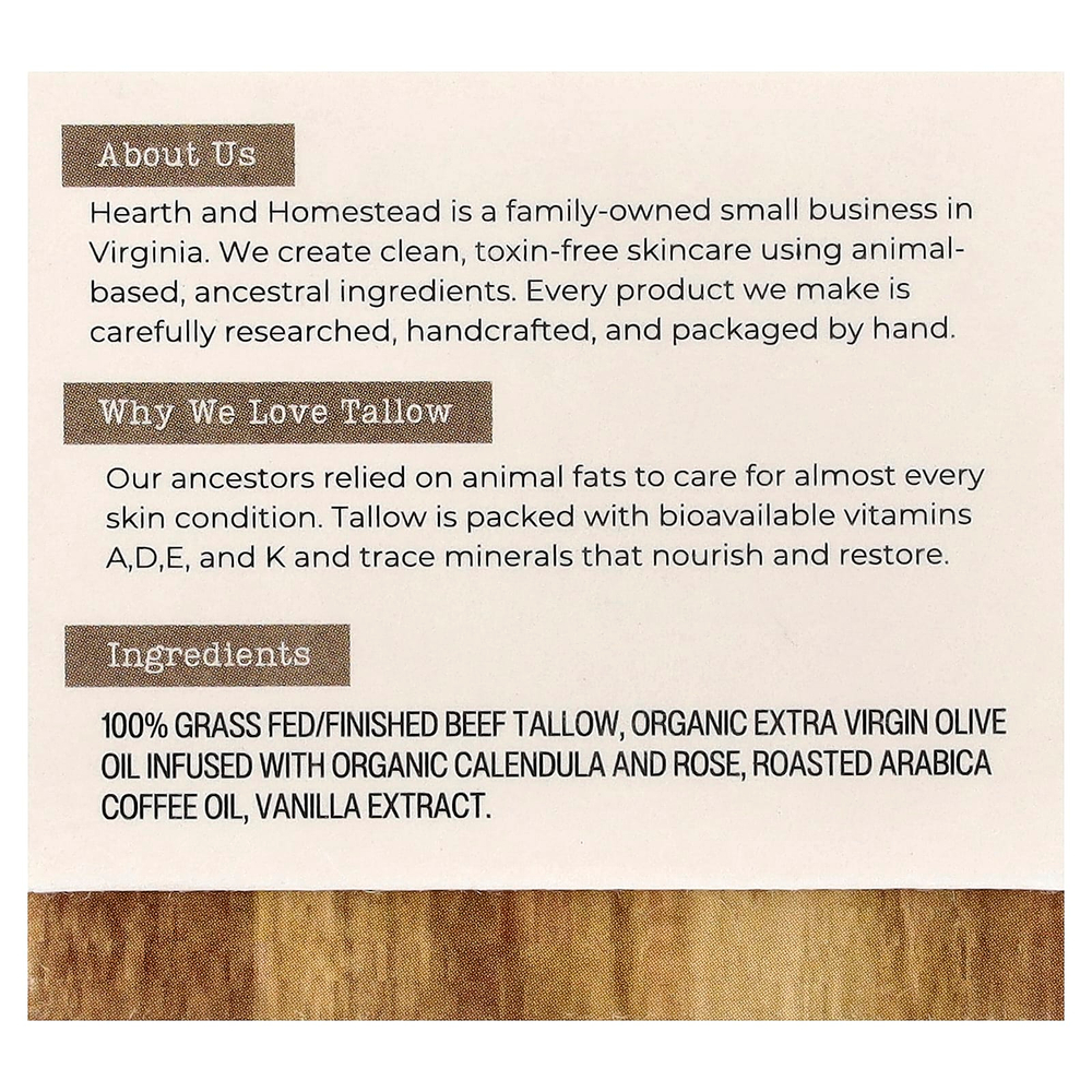 Hearth and Homestead, бальзам с взбитым жиром, кофе и ваниль, 37 г (1,3 унции)
