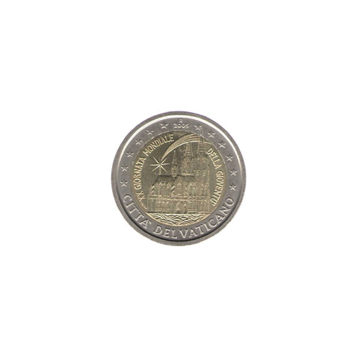 2 Евро Ватикан 2005 год день молодёжи в Кёльне в буклете