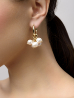 Серьги "White Berry" Gold